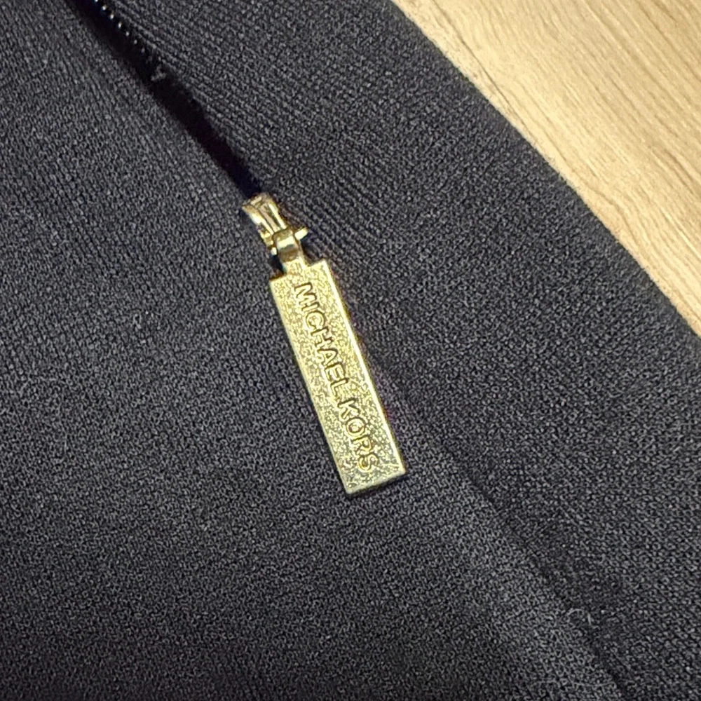 Michael Kors Black Mini Skirt with Leather-Style Hem - Picture 4 of 6